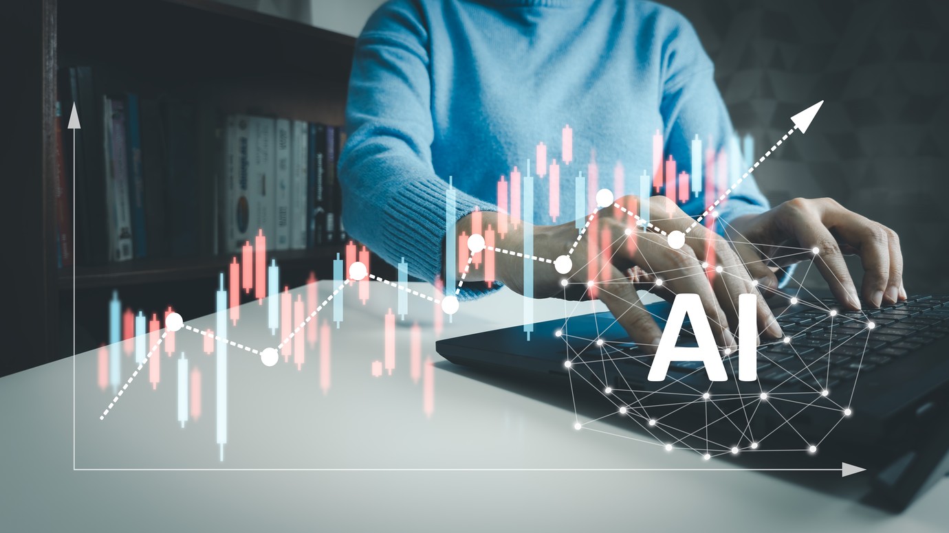 AI techy waves on a computer