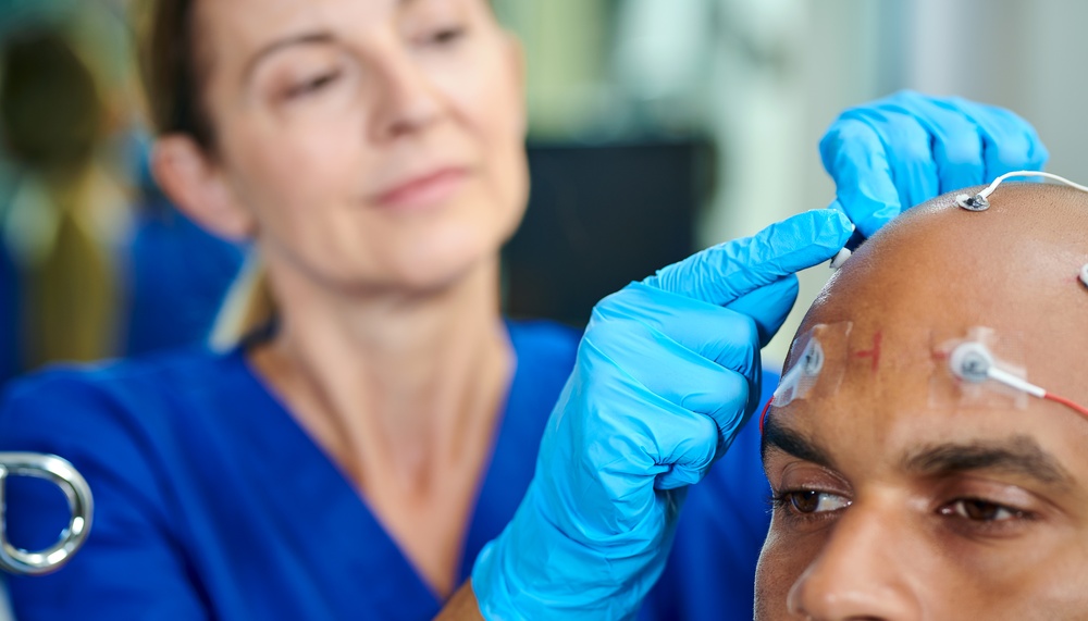 Natus EEG product being used by nurse